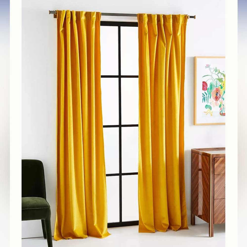 Anthropologie Velvet Curtains